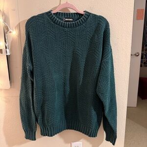 Britches Men's Teal Knit Crewneck Sweater - Size Large
